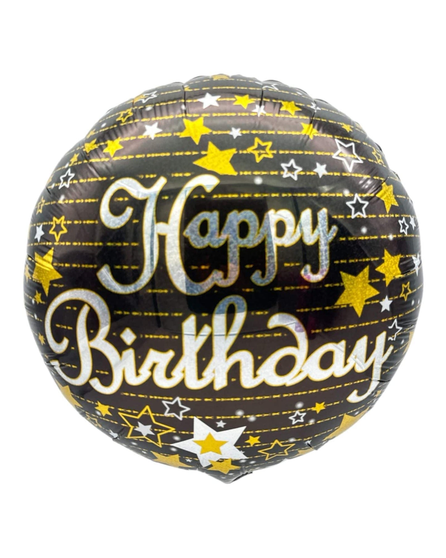 18" Happy Birthday - Black with Gold Stars - 20ct - Party America