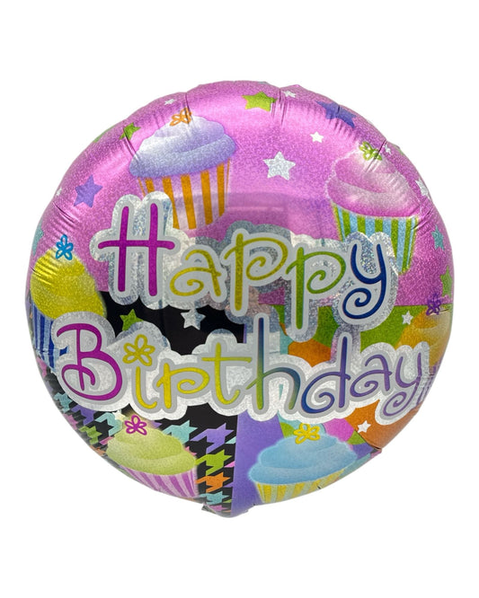 18" Happy Birthday - Cupcake - 20ct - Party America