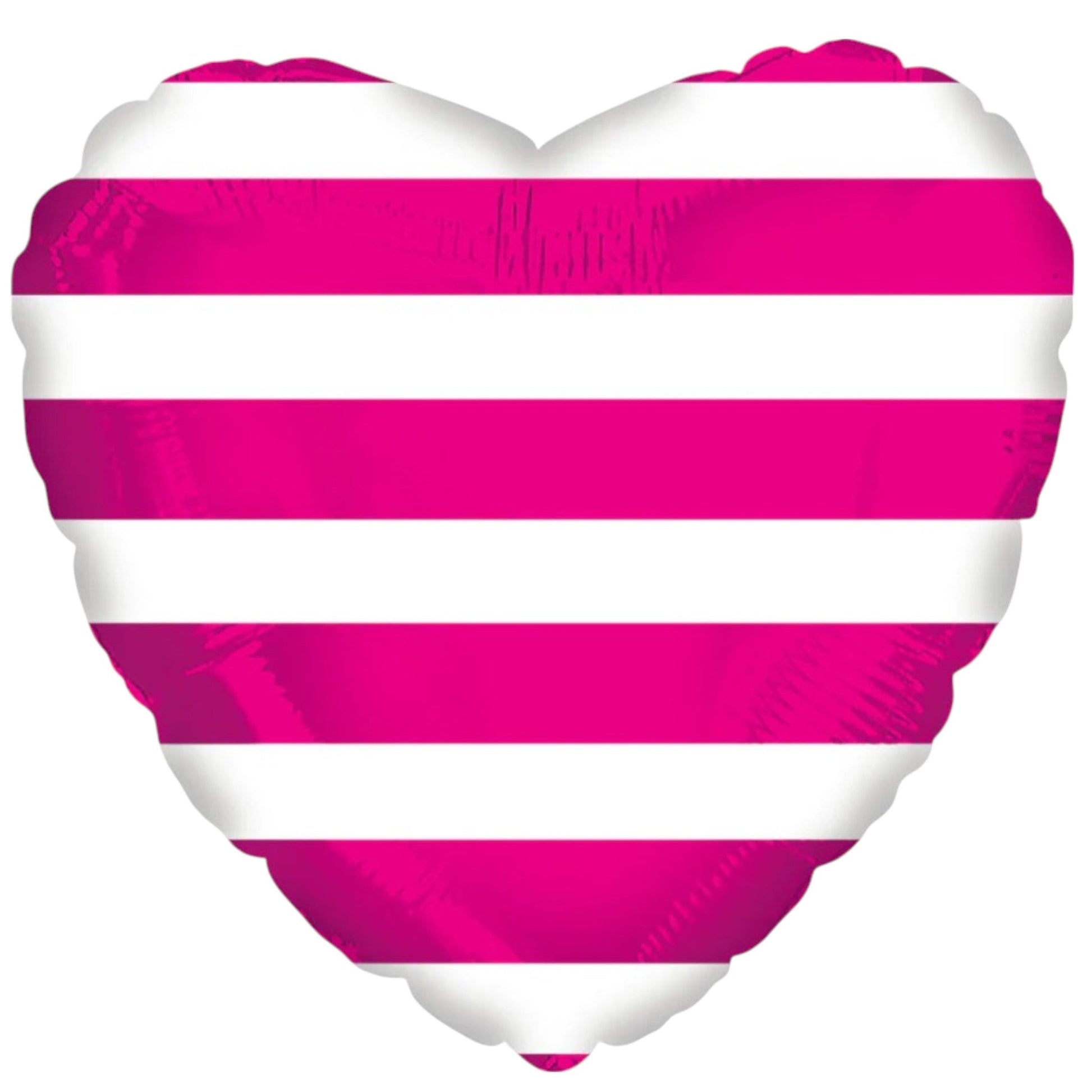 18" Hot Pink Stripe Heart