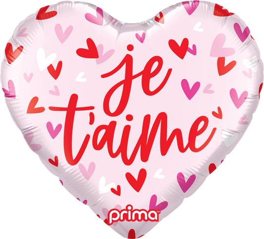18" Je t'aime Confetti Hearts
