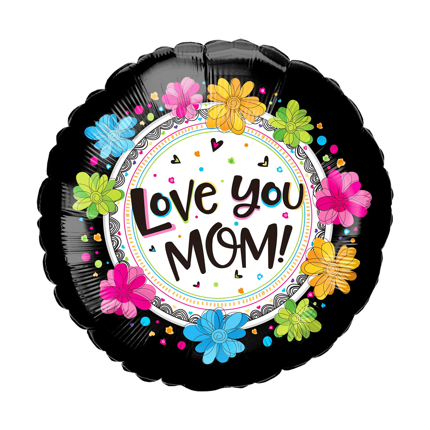 18" Love You Mom Bright Floral - 50ct - Party America
