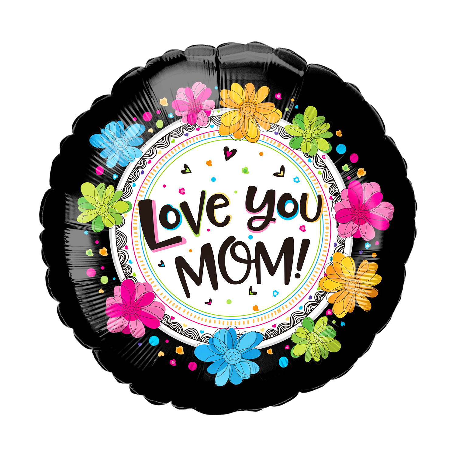 18" Love You Mom Bright Floral - 50ct - Party America
