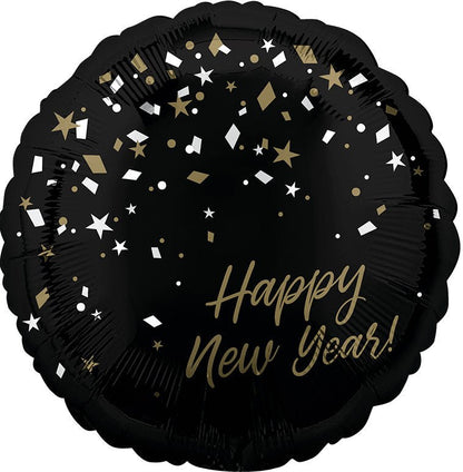 18" NEW YEARS Pop - Standard Foil Balloon - Pack of 10