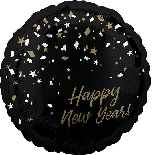 18" NEW YEARS Pop - Standard Foil Balloon - Pack of 10