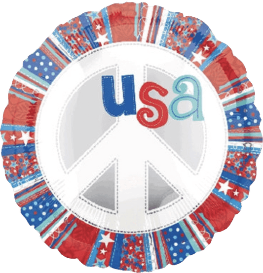 18" Peace Love USA (5ct)