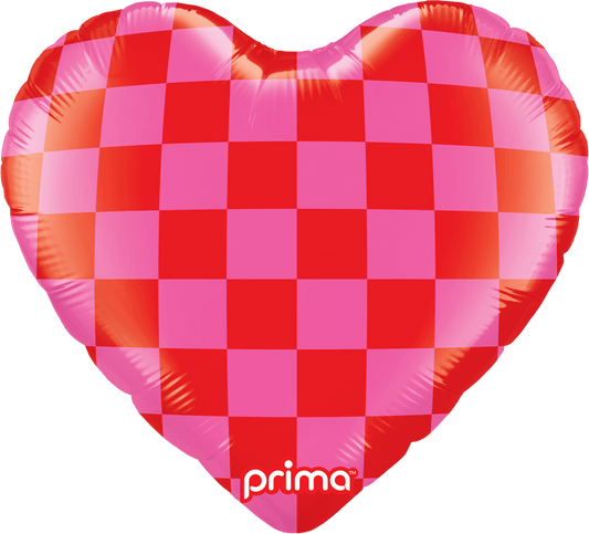18" Red & Pink Checker