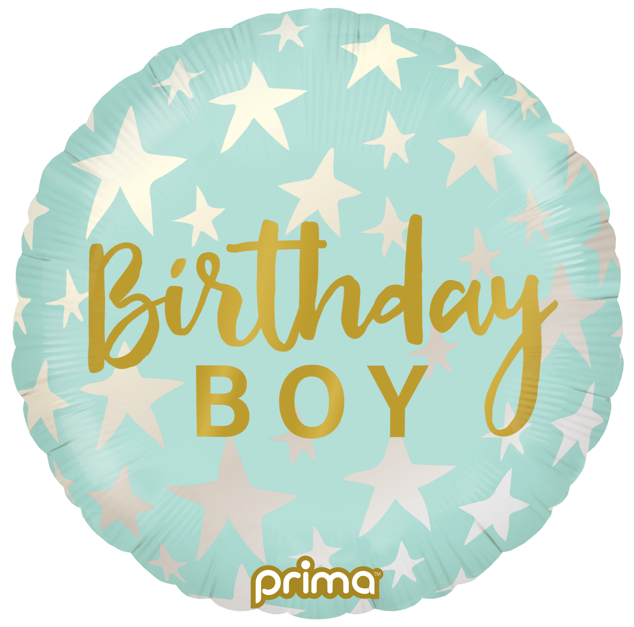 18” Round Birthday Boy Stars