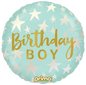 18” Round Birthday Boy Stars