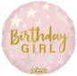 18” Round Birthday Girl Stars