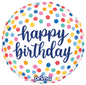 18” Round Happy Birthday Confetti