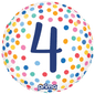 18” Round Happy Birthday Confetti Numbers 1-5