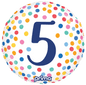 18” Round Happy Birthday Confetti Numbers 1-5