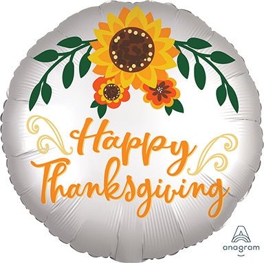18" Satin Infused Happy Thanksgiving Floral (10ct)
