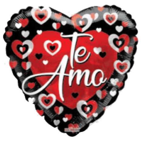 18" Te Amo Corazones Bicolores