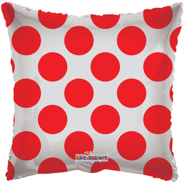 18" Transparent with Red Polka Dots - Conver USA