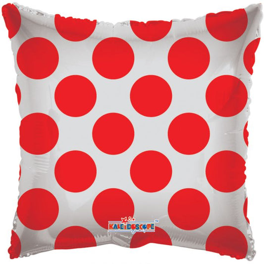 18" Transparent with Red Polka Dots - Conver USA