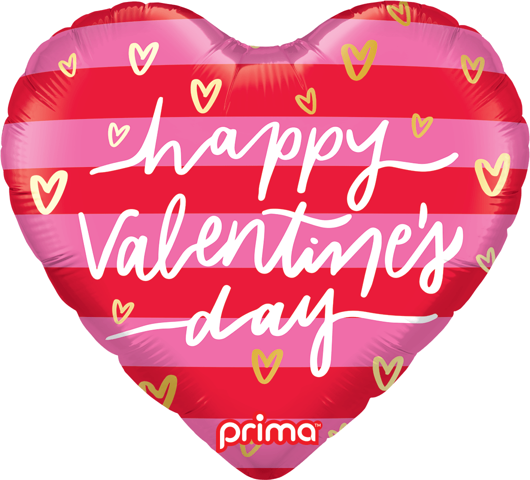 18" Valentine Pink & Red Stripes