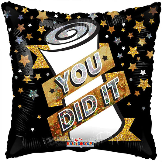 4" You Did It Diploma Holographic (100ct) - Conver USA