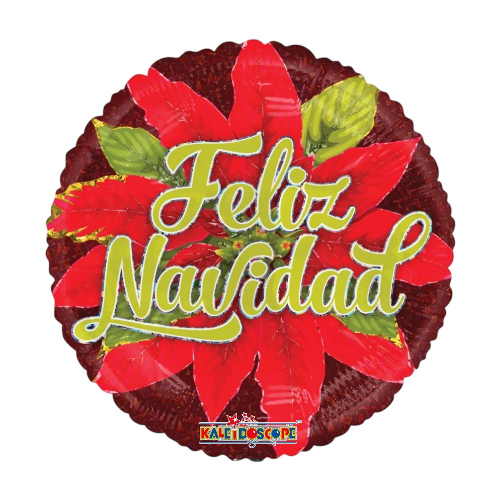 18" Feliz Navidad - Poinsettia - Conver USA