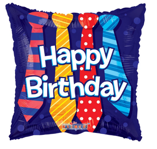 18" Happy Birthday Ties - Conver USA