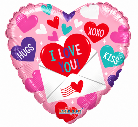 18" Love You Envelope and Hearts - Conver USA