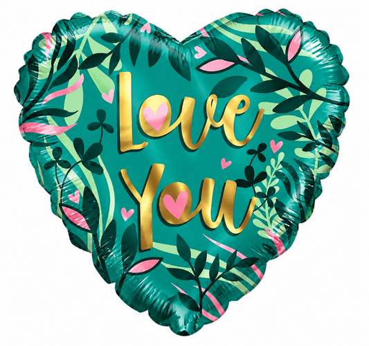 18" Love You Tropical Heart - Conver USA