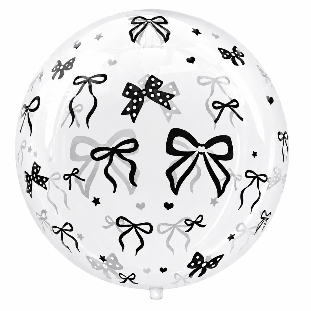 18" Clear Bobo - Bow Print