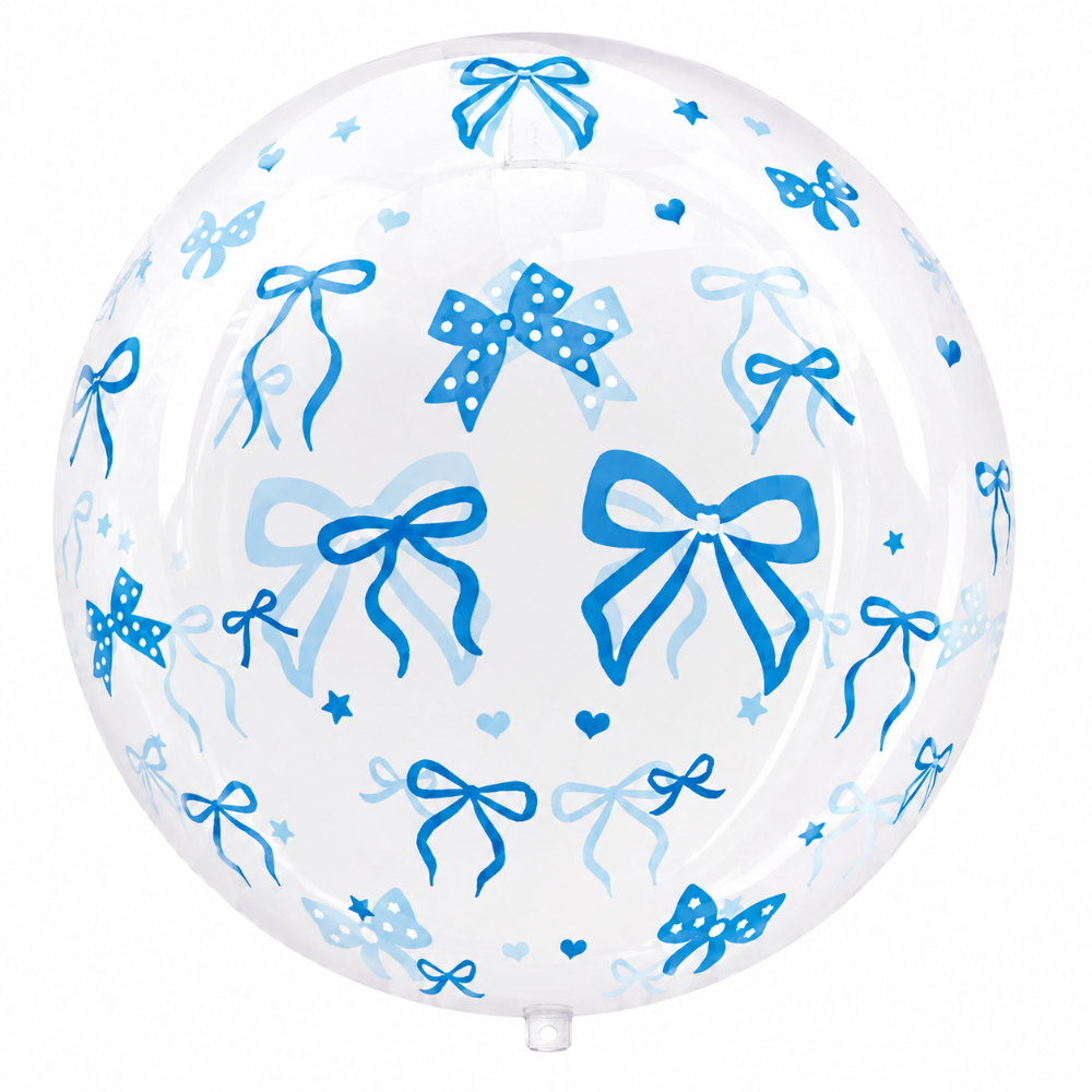 18" Clear Bobo - Bow Print
