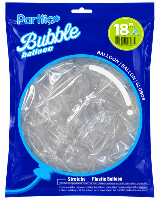 18" Clear Bobo (5ct)