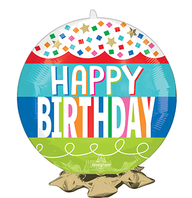 19" Frillz - Rainbow Birthday Wishes - Anagram