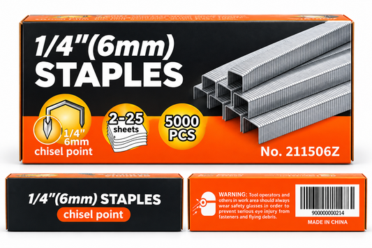 1/4" Fine Wire Staples No. 211506Z (5000ct) - Chisel Point