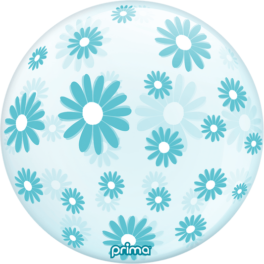 20" Blue Daisies Sphere