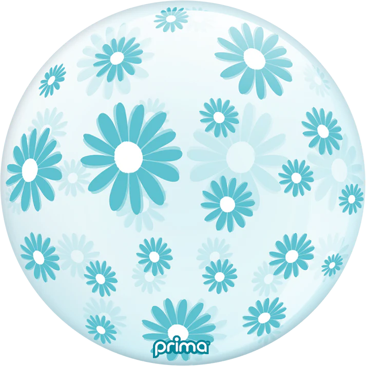 Prima 20" Blue Daisy Flower Sphere Balloon 1ct