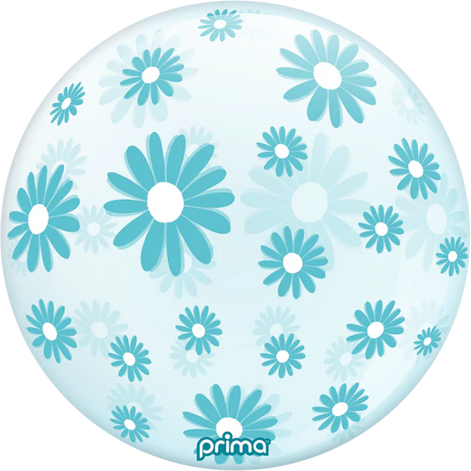 Prima 20" Blue Daisy Flower Sphere Balloon 1ct