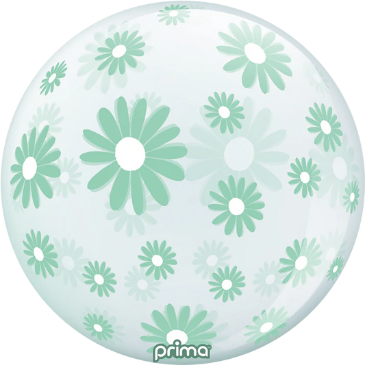 Prima 20" Mint Green Daisy Flower Sphere Balloon 1ct