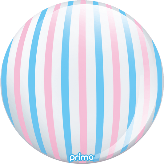 20" Pink & Blue Stripe Sphere