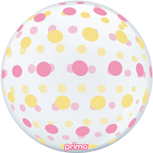 20" Pink Gold Dots Sphere