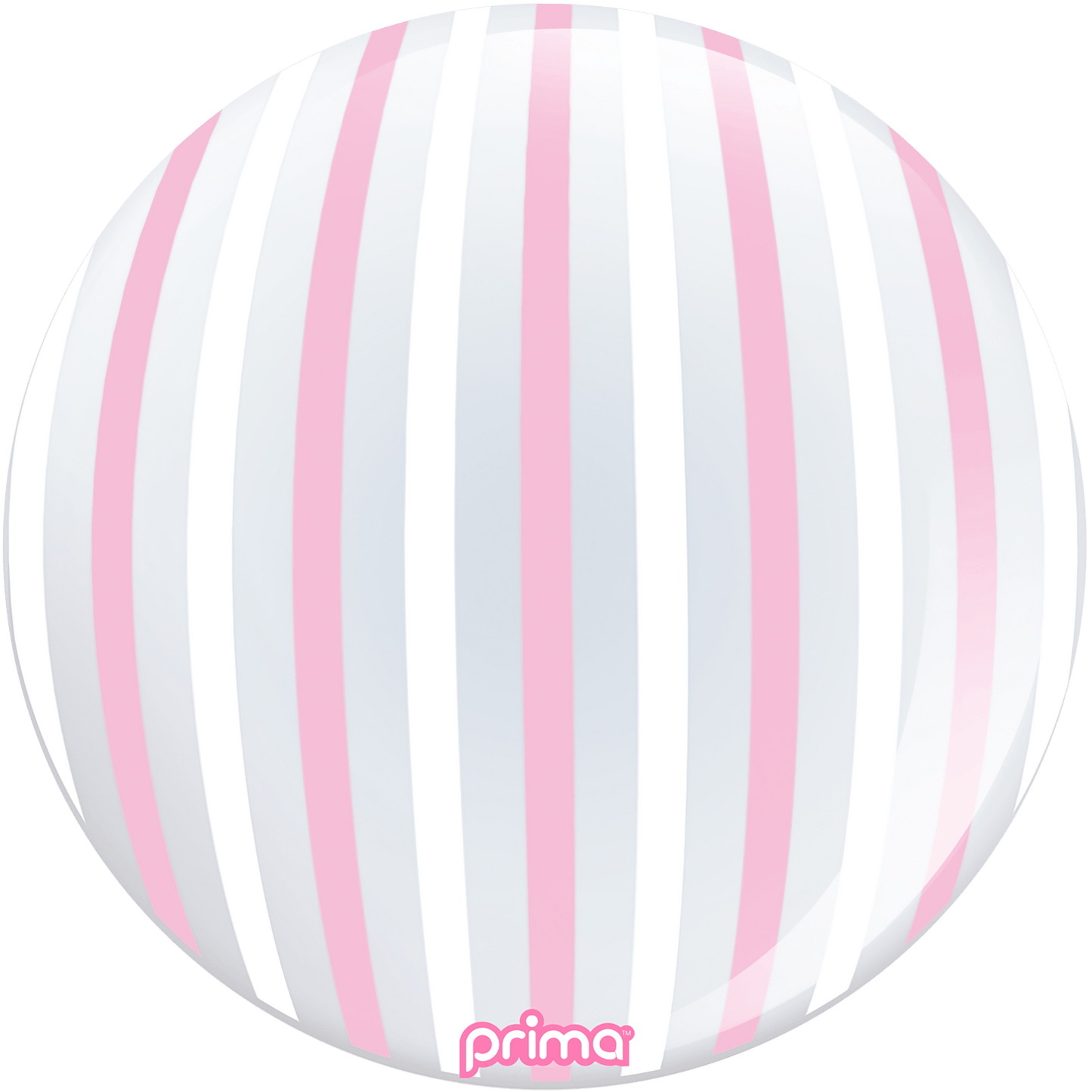 20" Pink & White Stripe Sphere