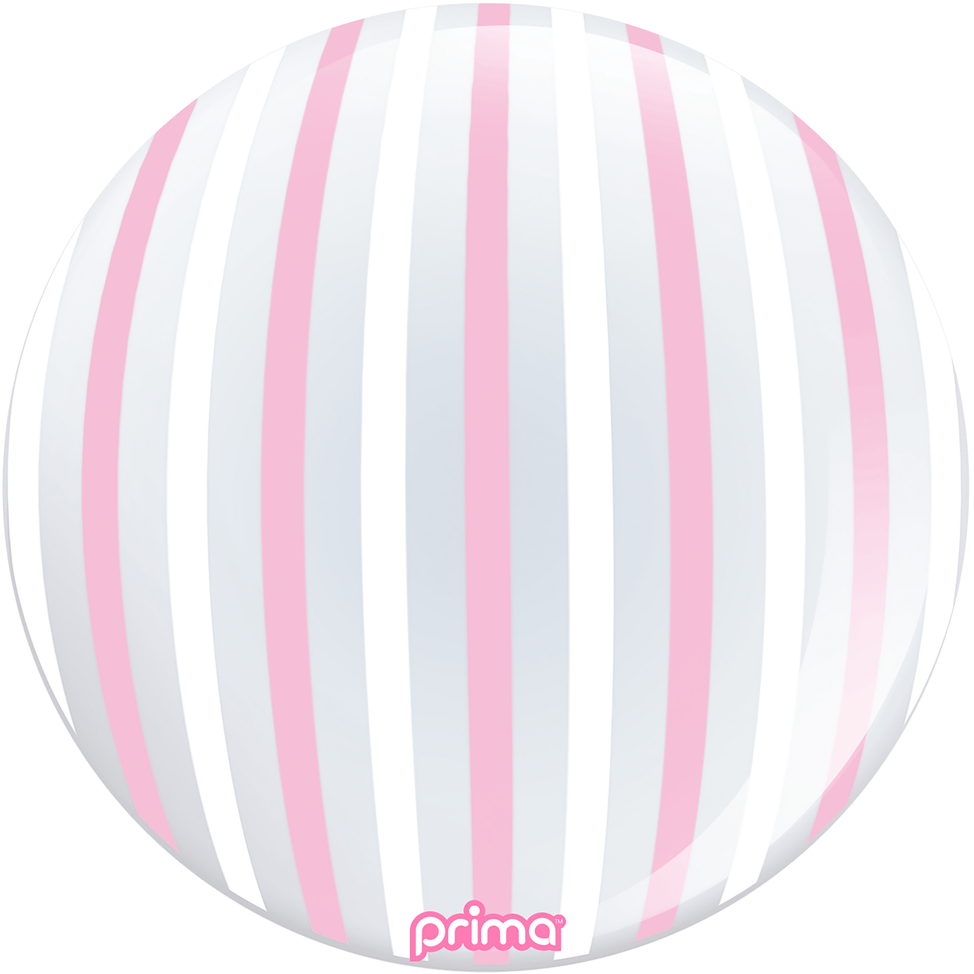 20" Pink & White Stripe Sphere