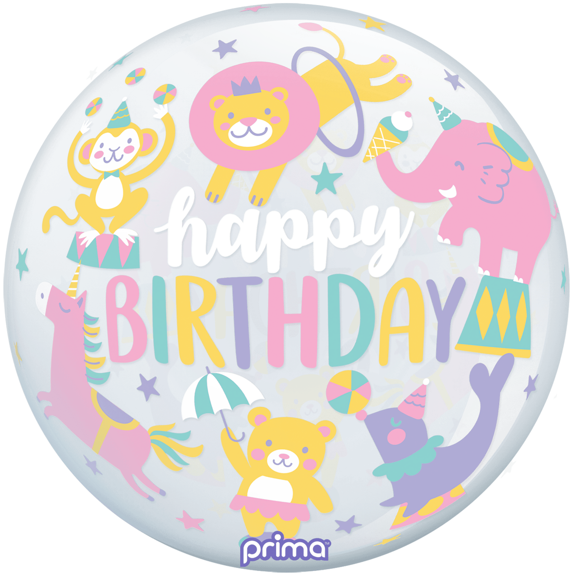 20" Sphere - Birthday Pastel Circus