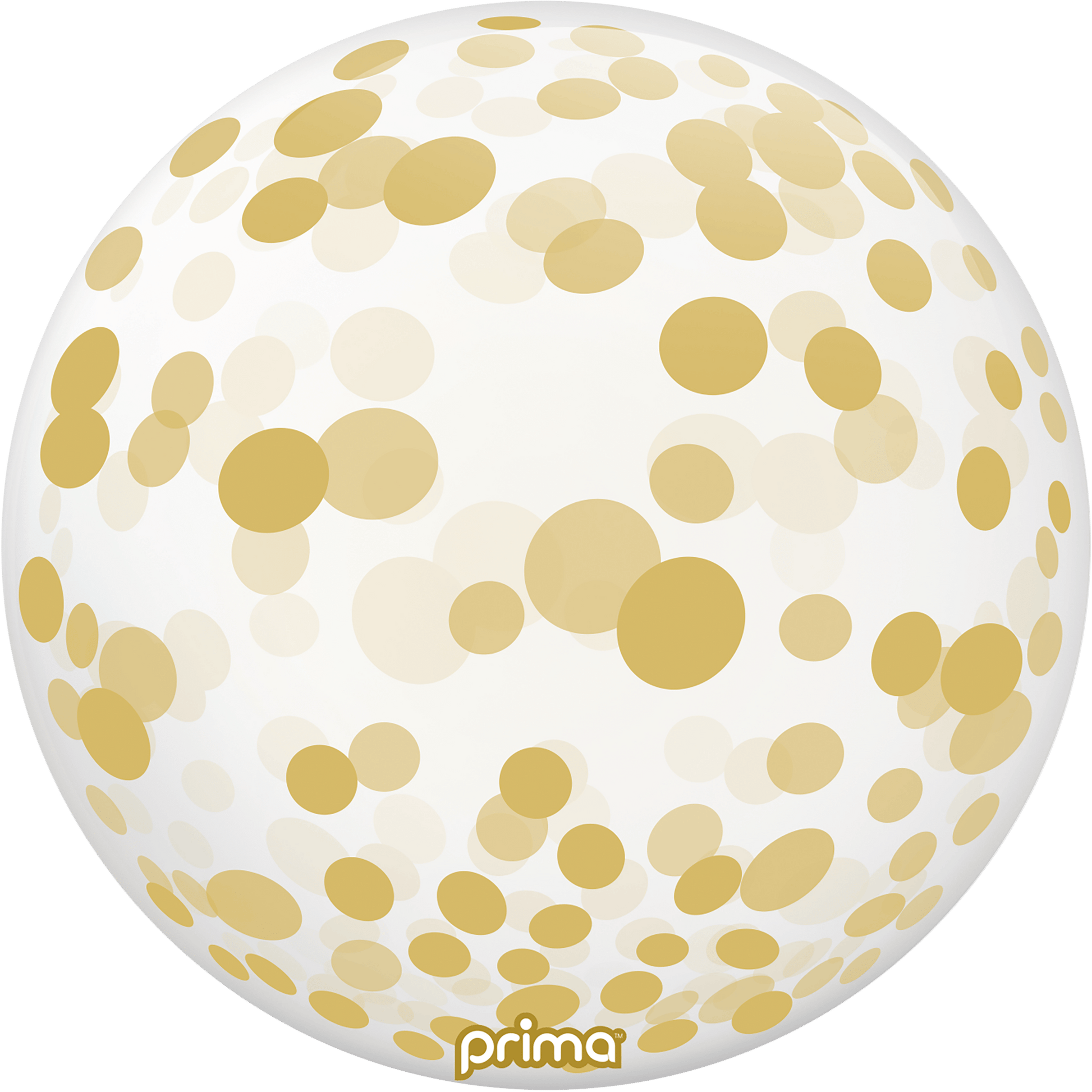 20" Sphere - Gold Confetti