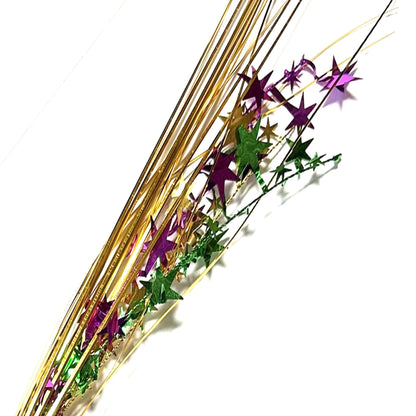 21" Star Sprays - Green, Gold, and Purple