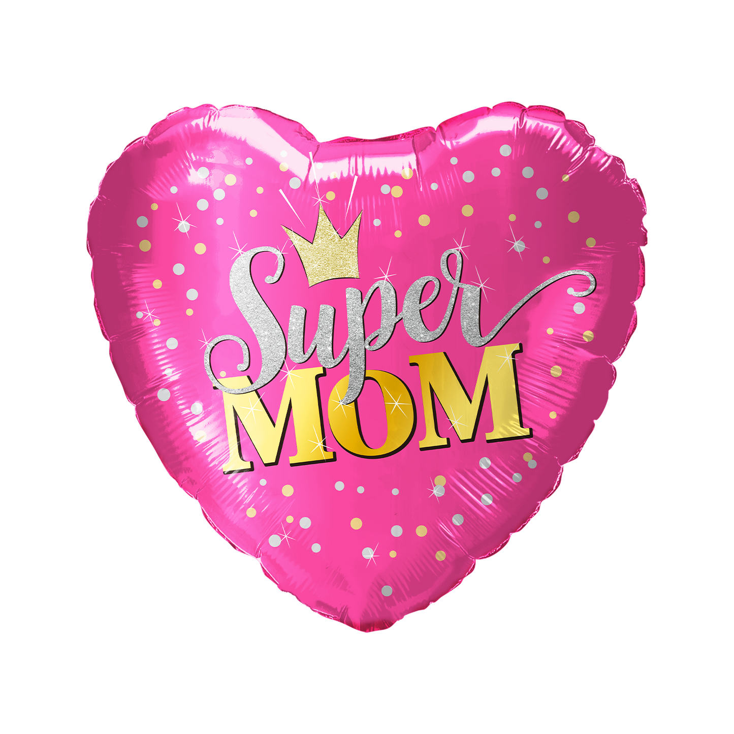 Party America 18" Super Mom Pink Heart Balloon Pack of 50