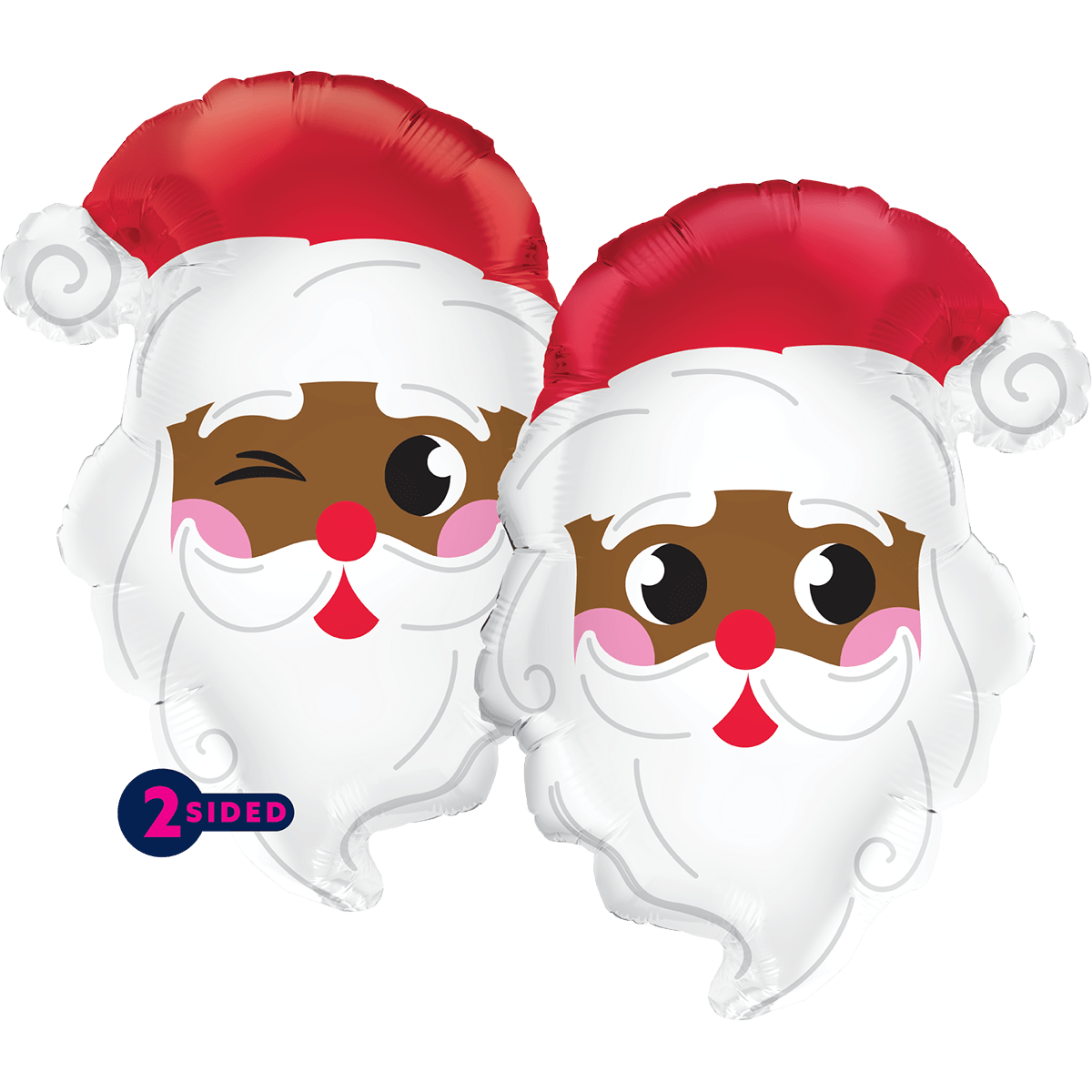 22" Dark Skin Santa Head Special Shape