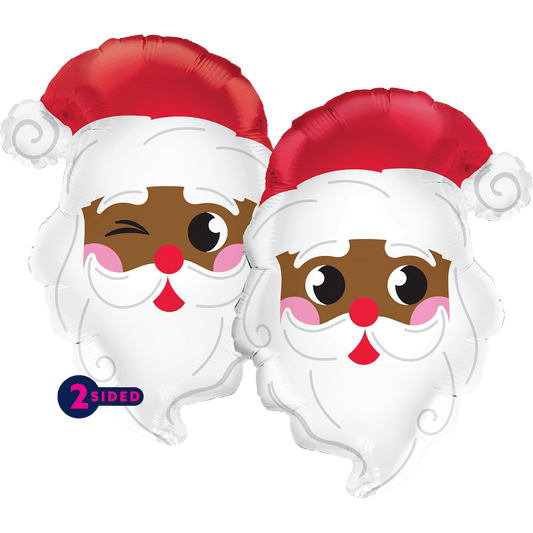 22" Dark Skin Santa Head Special Shape