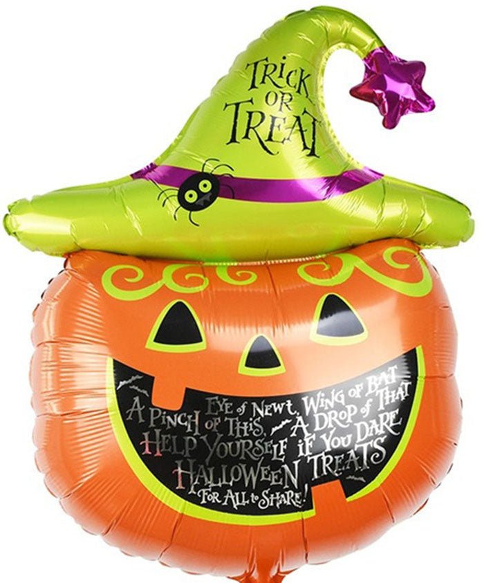 22" Halloween Pumpkin with Hat