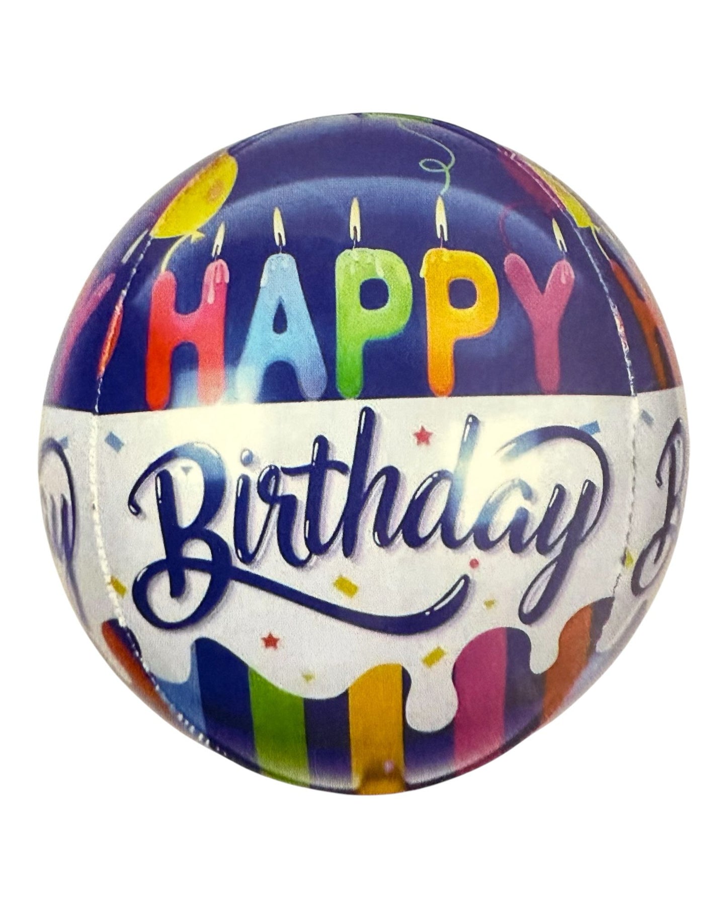 22" Happy Birthday Candle Orb Foil Balloon 1ct - Winner Party