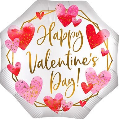 22" Satin Watercolor Valentine's Day