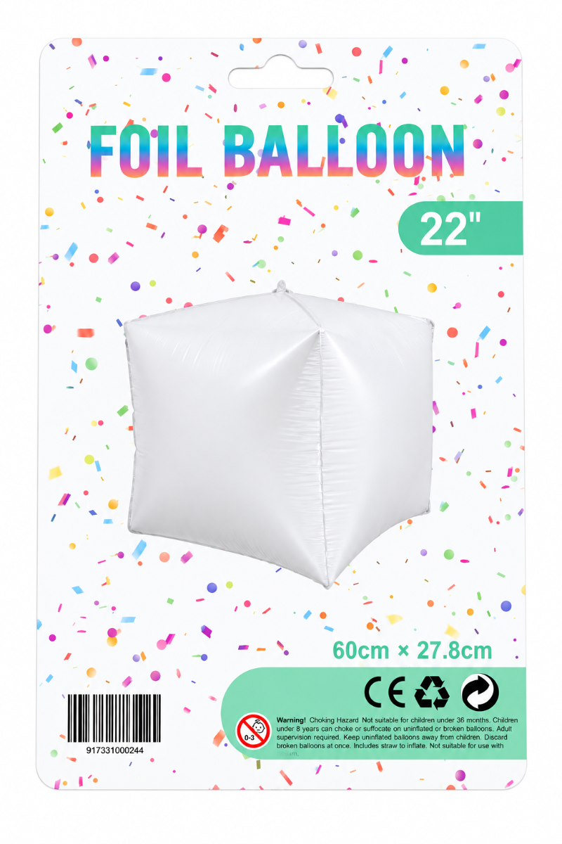 22" 3D Cube Foil Balloon