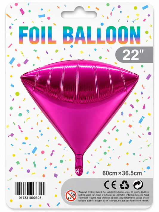 22" 4D Diamond Foil Balloon